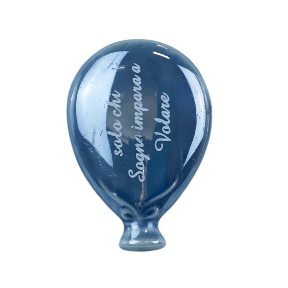 PALLONCINO MAGNETE LED BLU PERLATO C FRASE